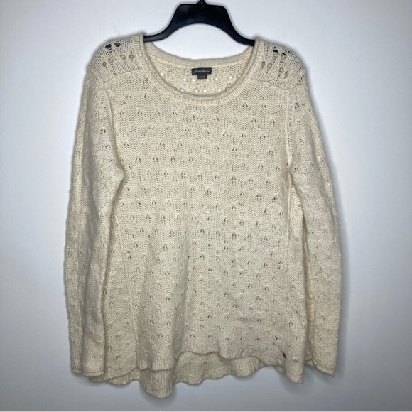 Eddie Bauer lambs wool & camel hair sweater size large - Picture 1 of 8